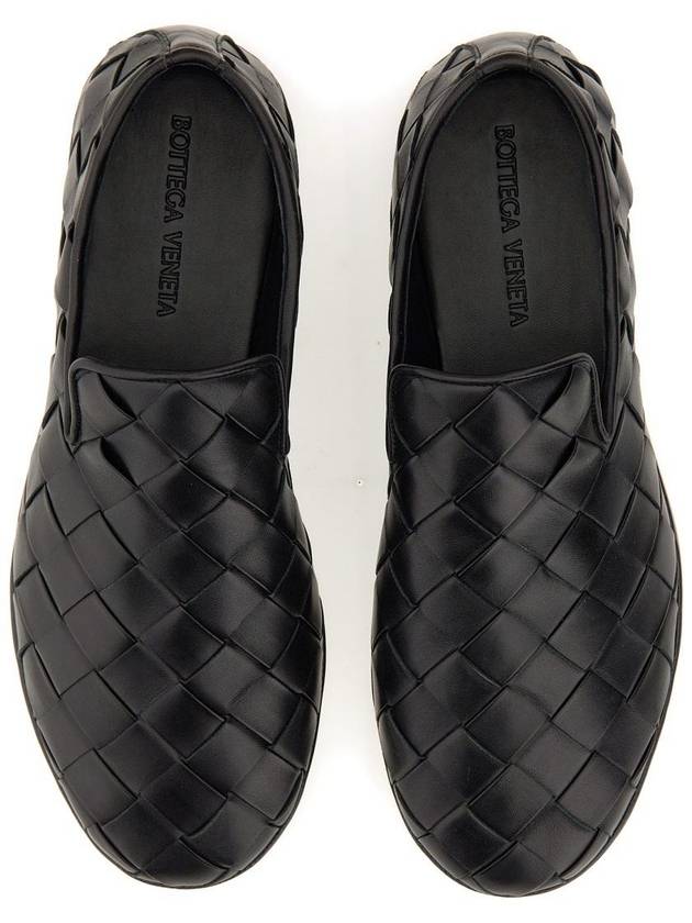 Bottega Veneta Intrecciato Leather Loafers Black