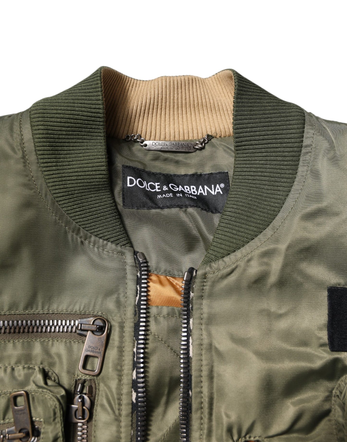 Dolce & Gabbana Green Nylon Full Zip Men Bomber Men's Jacket ()