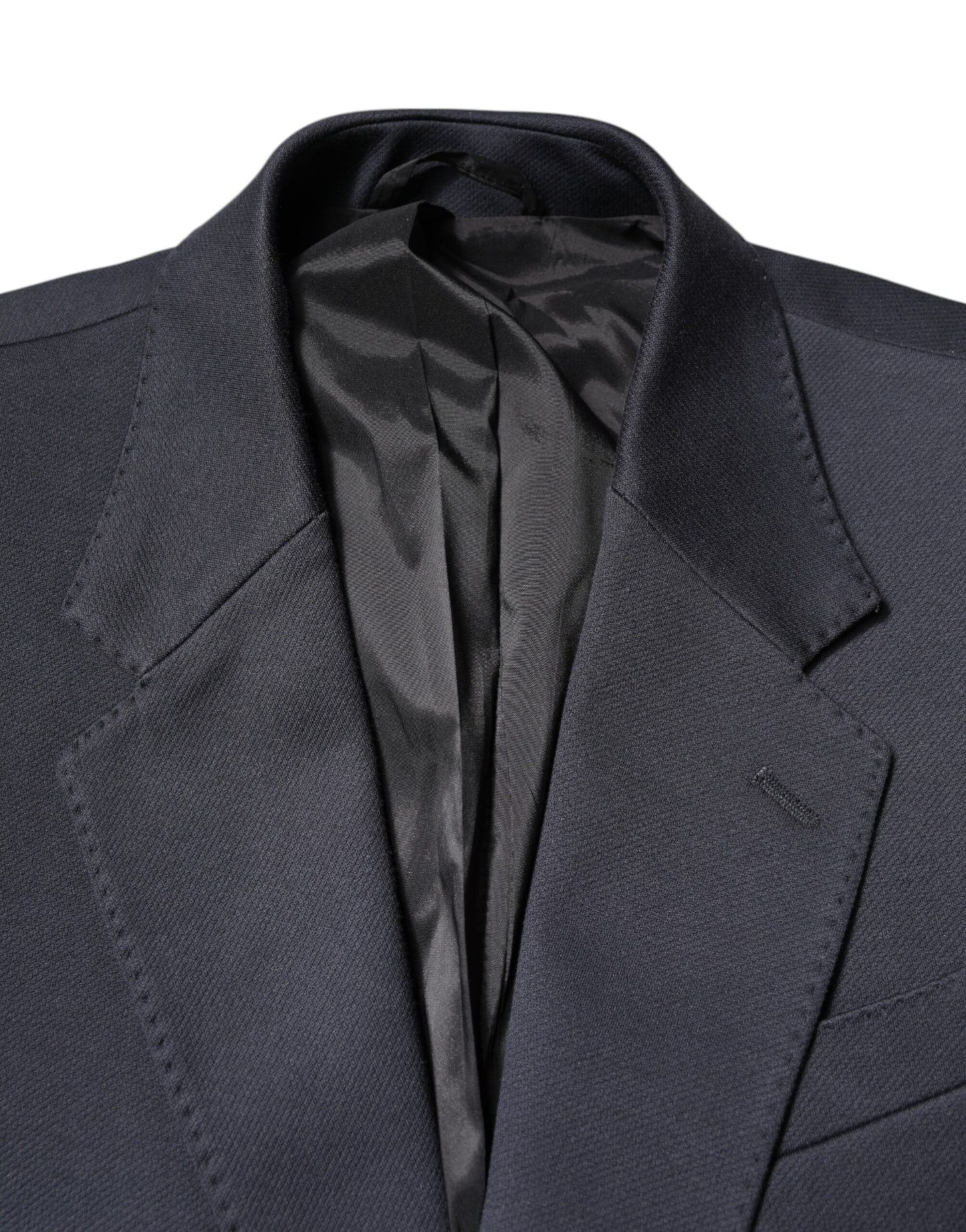 Dolce & Gabbana Dark Blue Cotton Men Jacket Coat Suit Men's Blazer ()