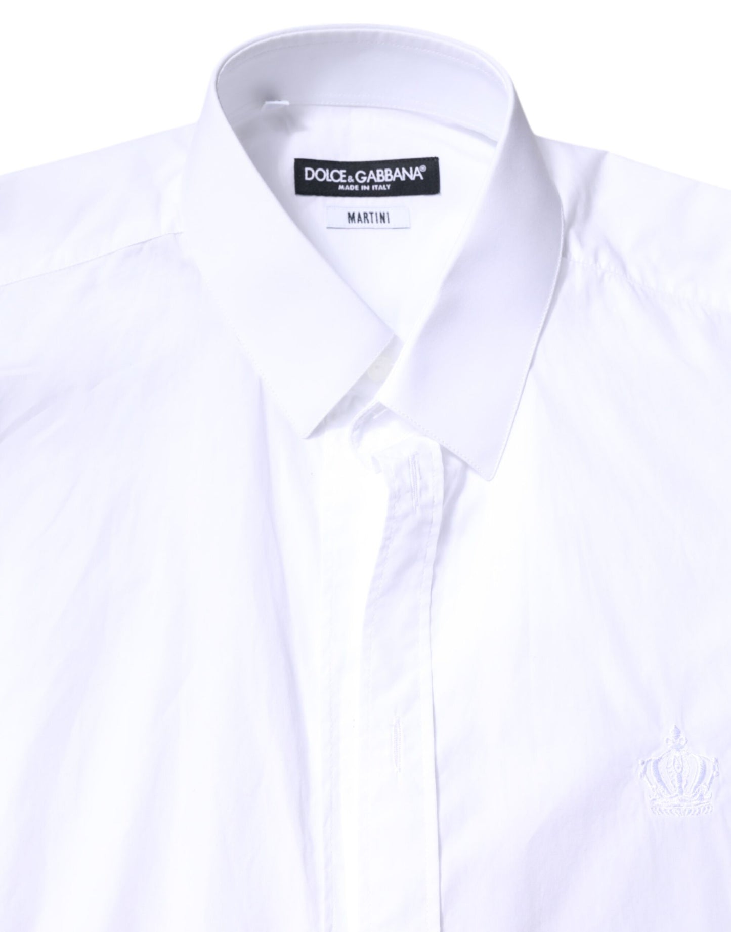 Dolce & Gabbana White MARTINI Cotton Men Formal Dress Men's Shirt ()