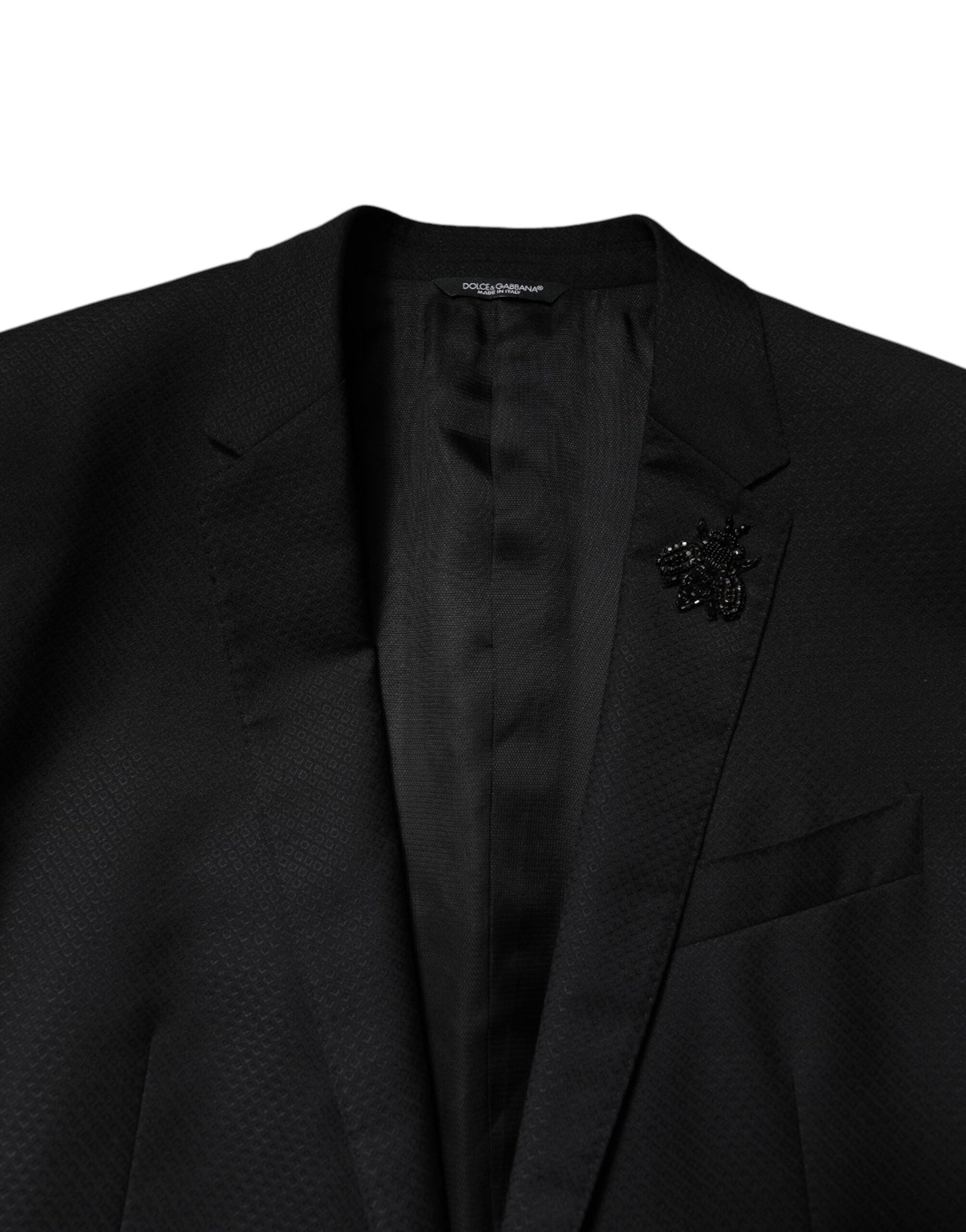 Dolce & Gabbana Black Wool Single Breasted 2 Piece Men's Suit