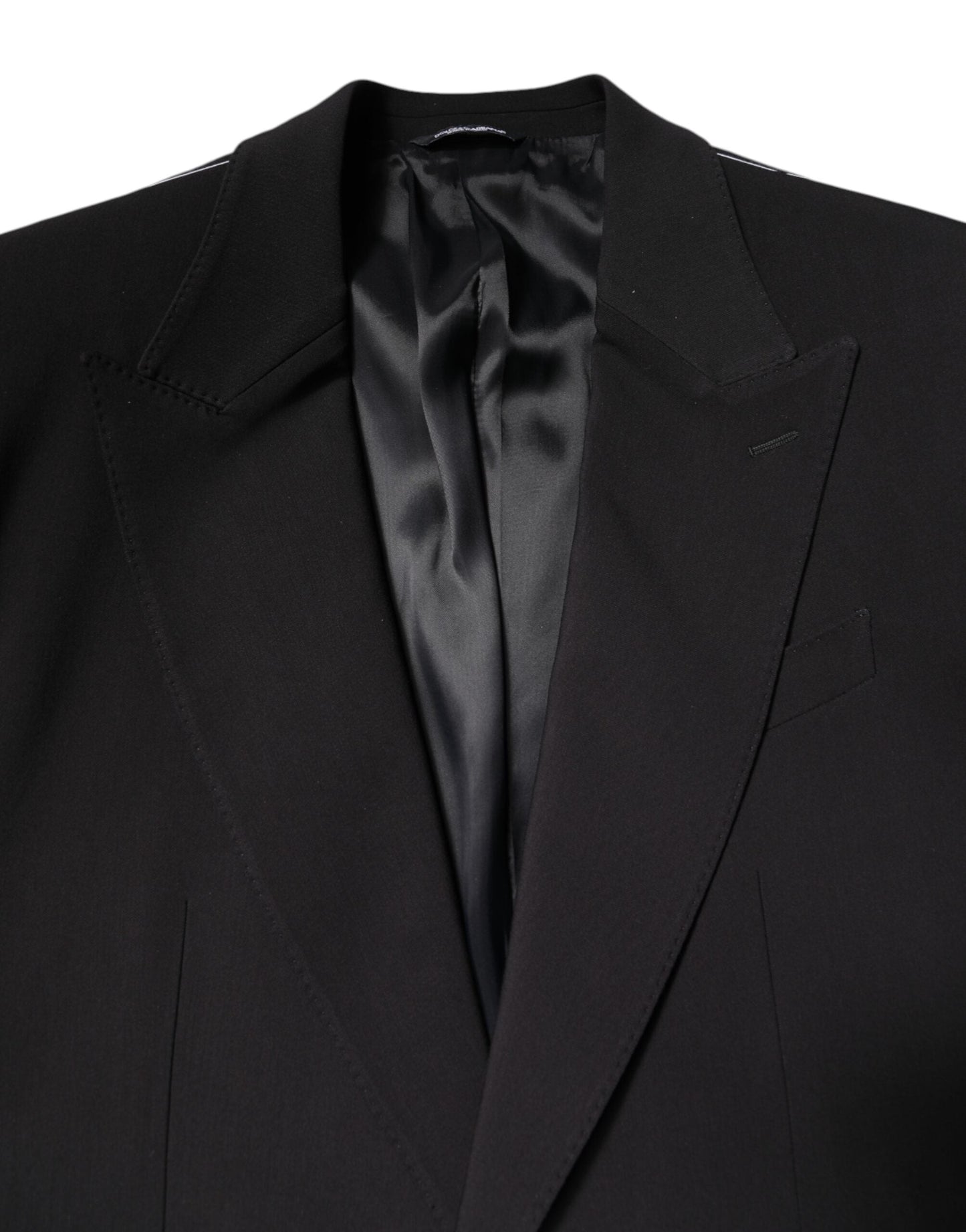 Dolce & Gabbana Black Cotton Single Breasted 2 Piece Men's Suit ()