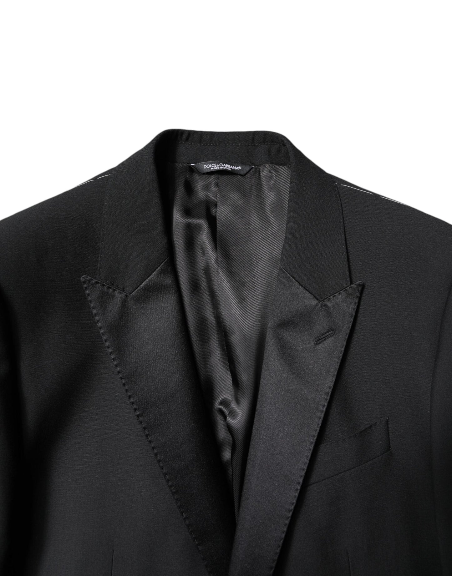 Dolce & Gabbana Black Wool Single Breasted 2 Piece Men's Suit