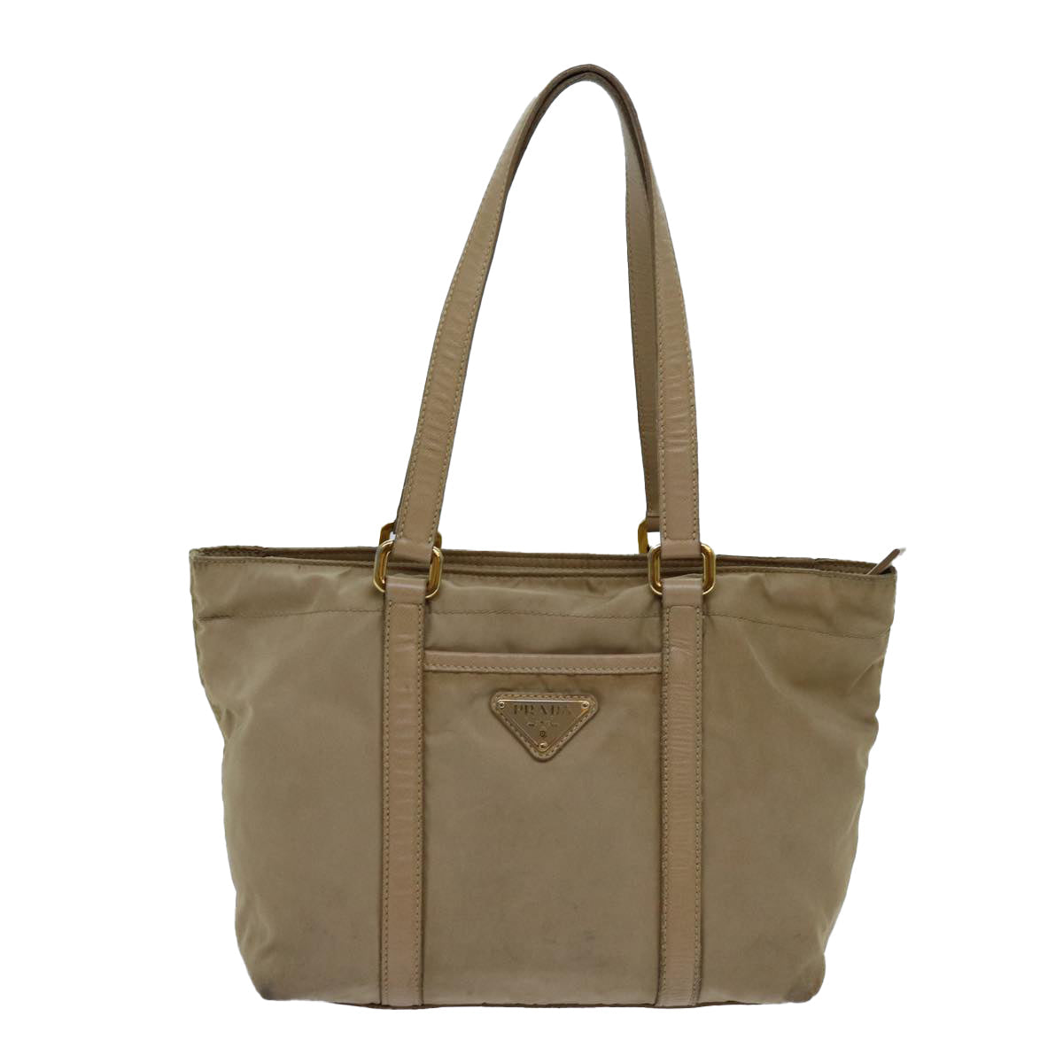 PRADA Tote Bag Nylon Beige 70208