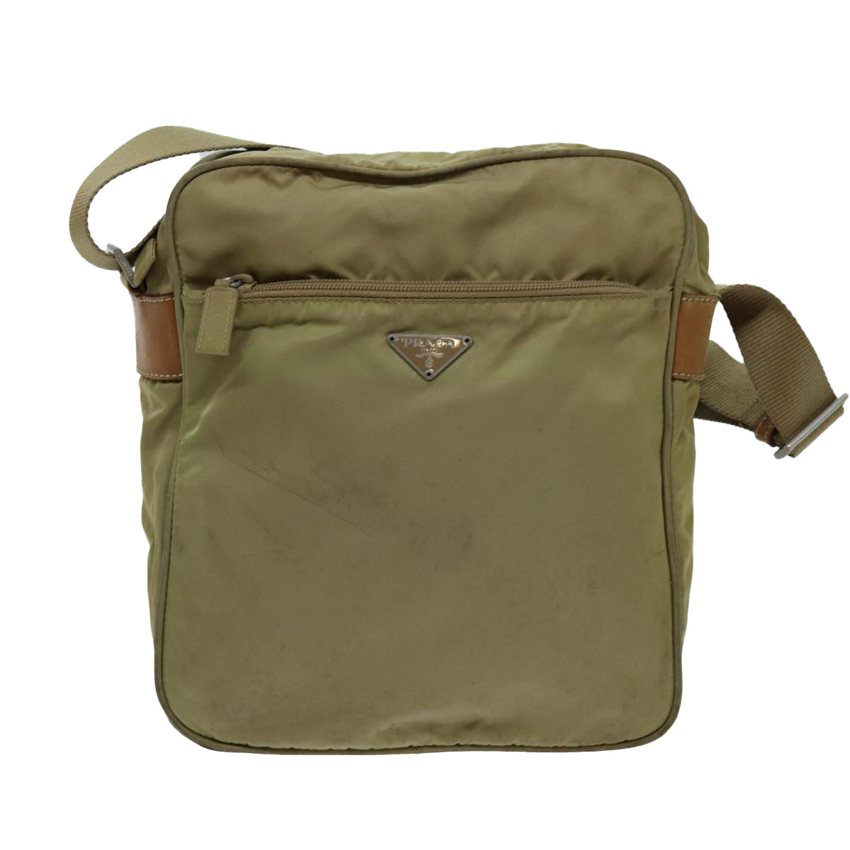 PRADA Shoulder Bag Nylon Beige 70211