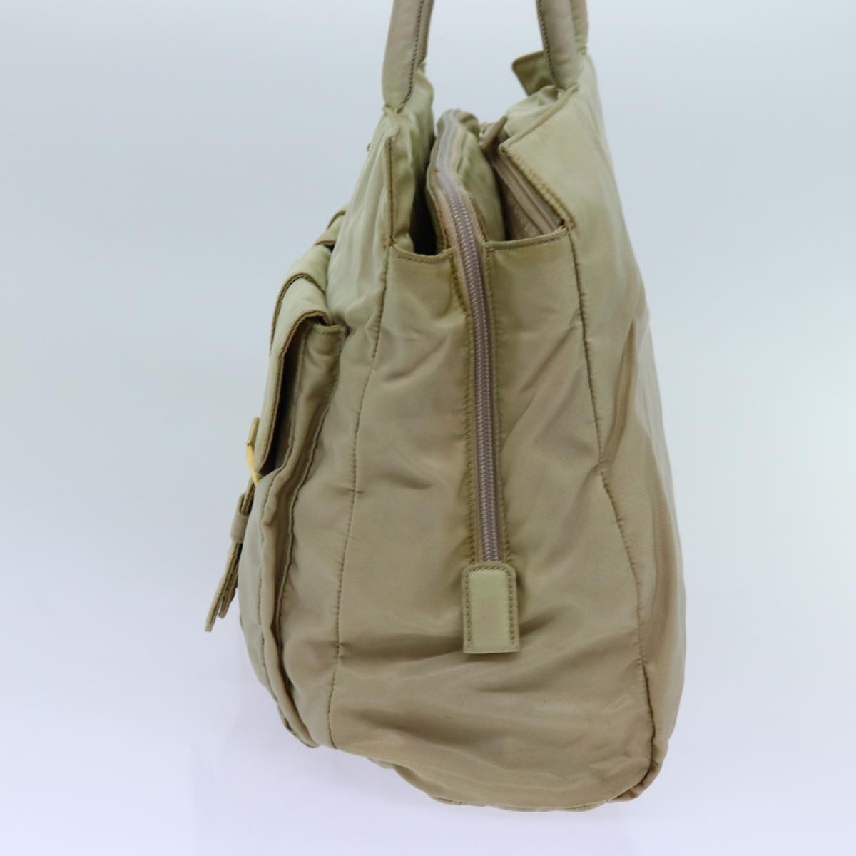 PRADA Tote Bag Nylon Beige 70212