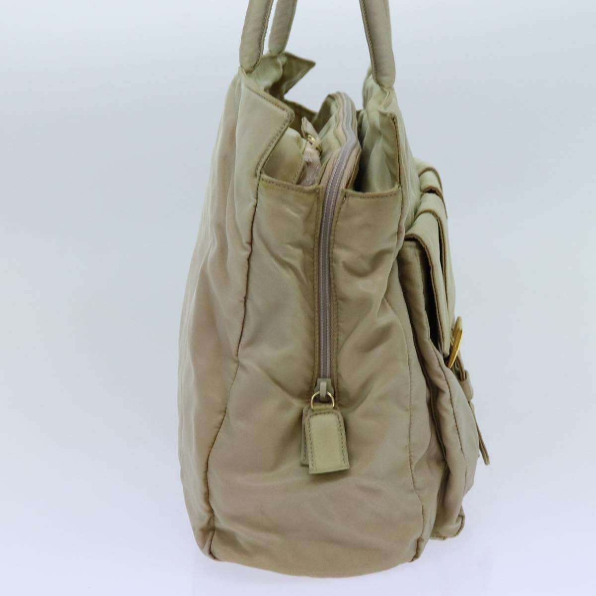 PRADA Tote Bag Nylon Beige 70212