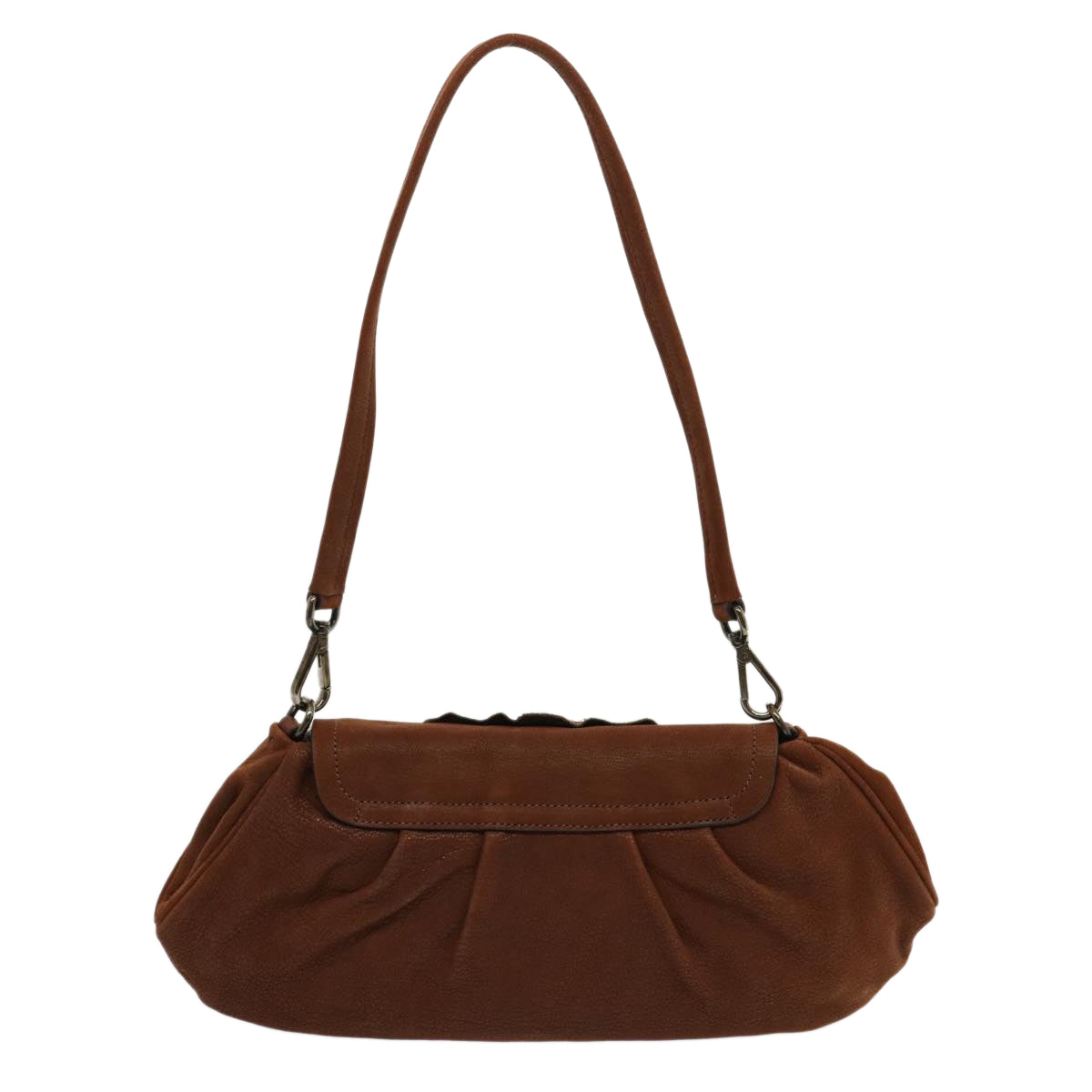 PRADA Shoulder Bag Leather Brown 70339