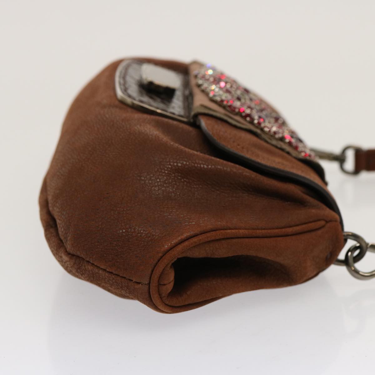 PRADA Shoulder Bag Leather Brown 70339