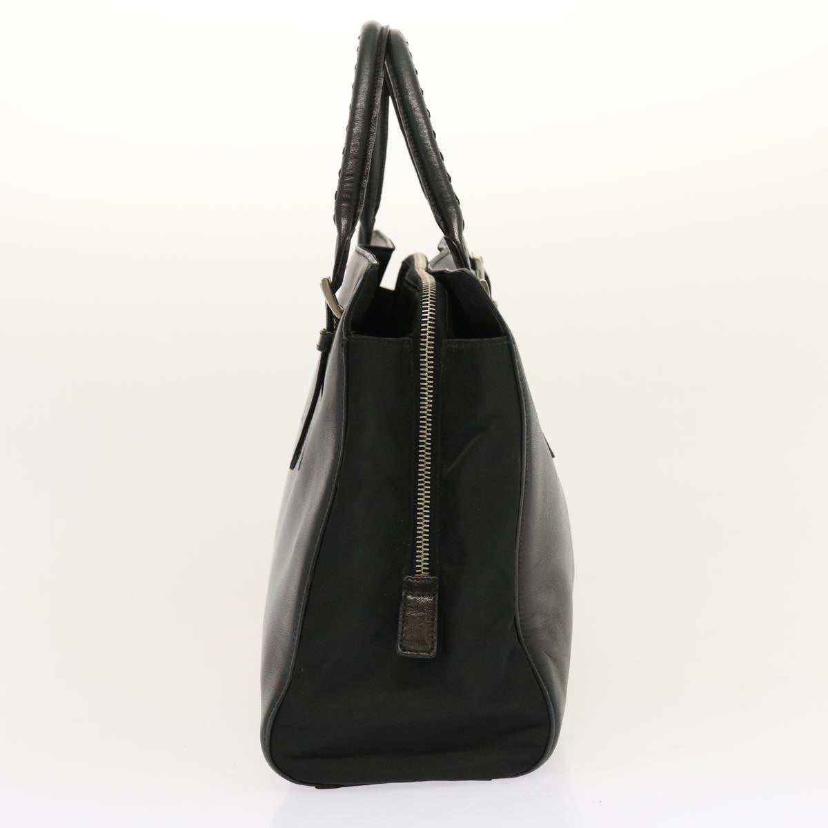 PRADA Hand Bag Leather Black 70340