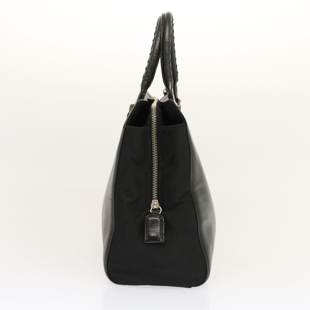 PRADA Hand Bag Leather Black 70340
