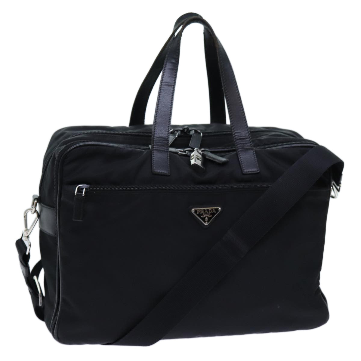 PRADA Business Bag Nylon 2way Black 70389