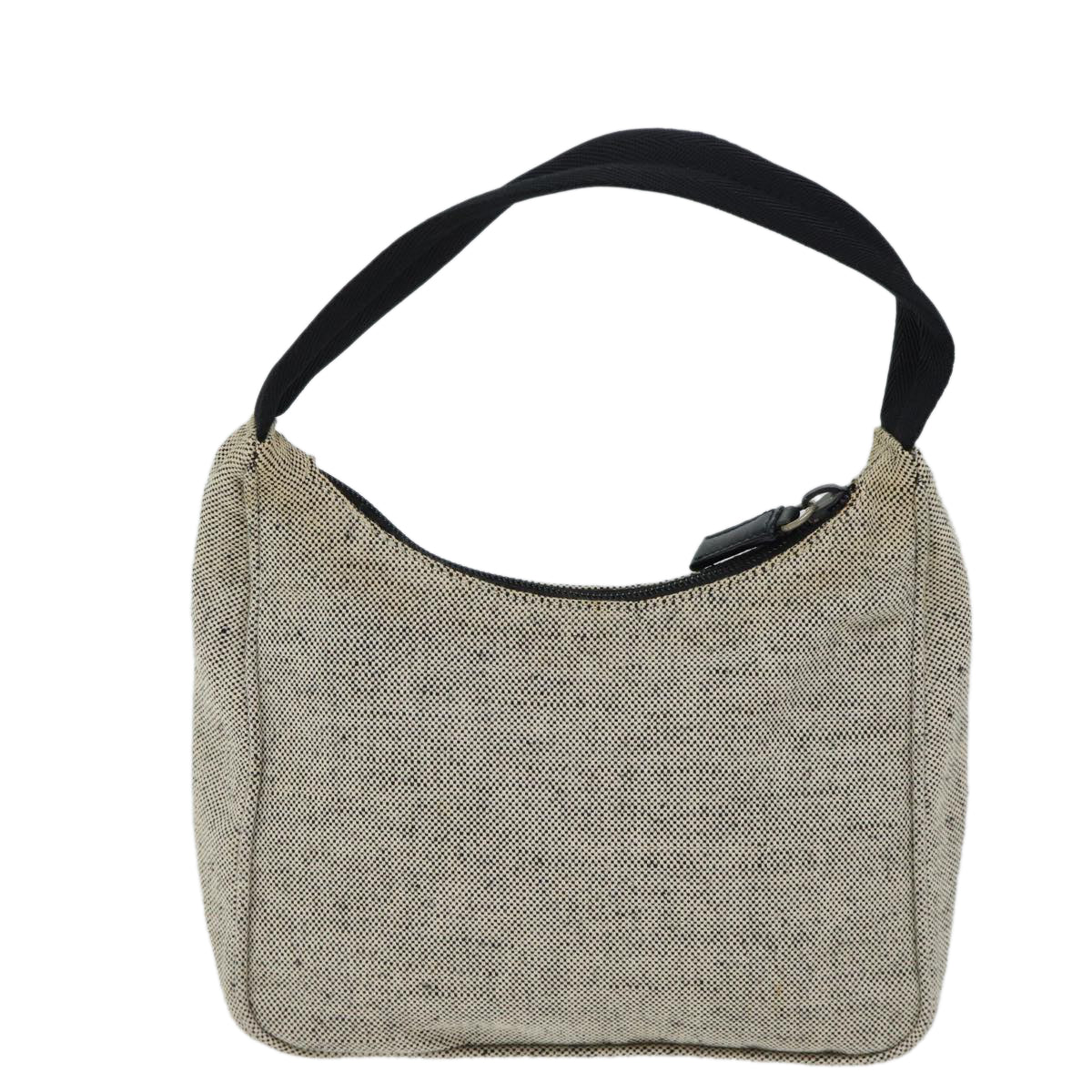 PRADA Hand Bag Canvas Gray 70526