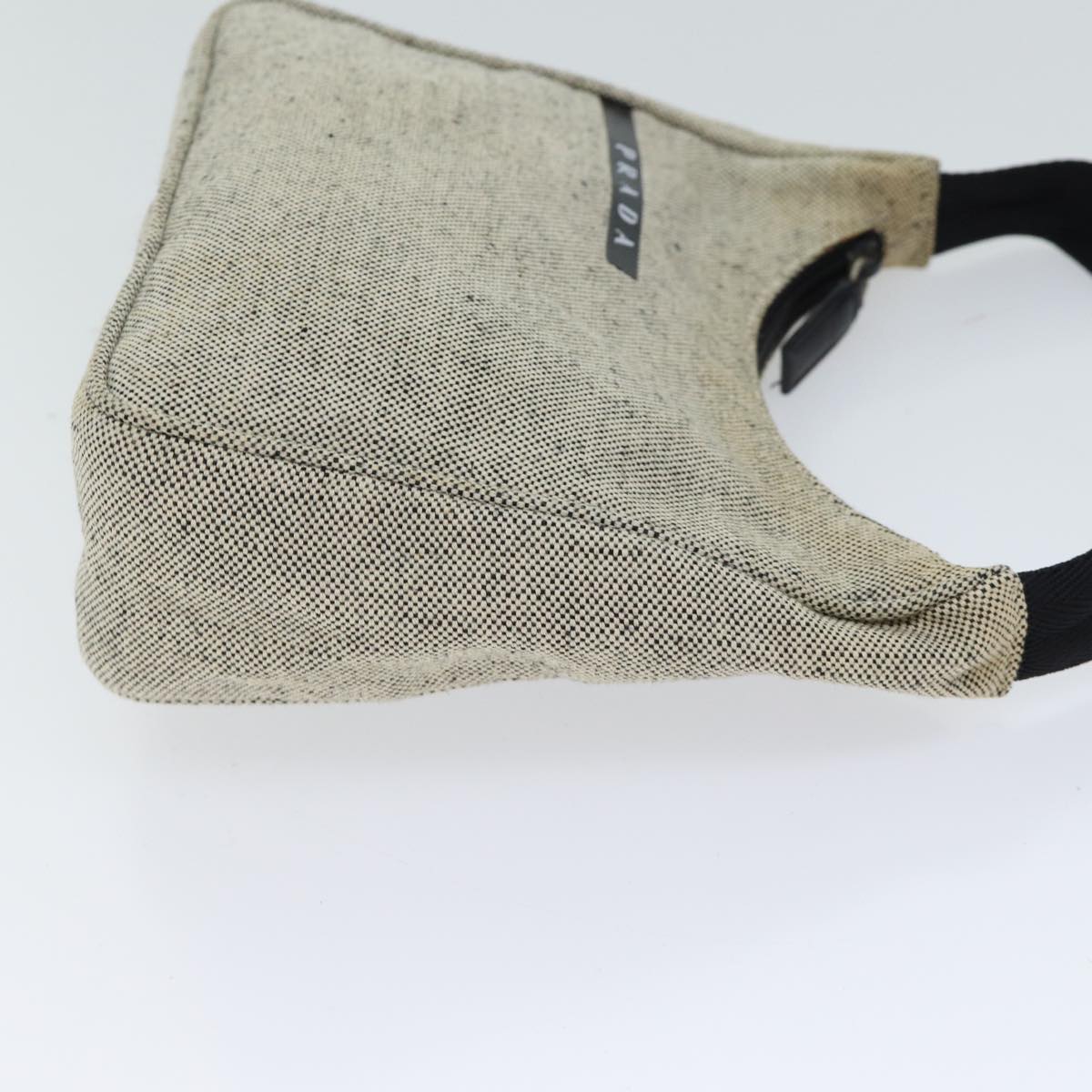 PRADA Hand Bag Canvas Gray 70526