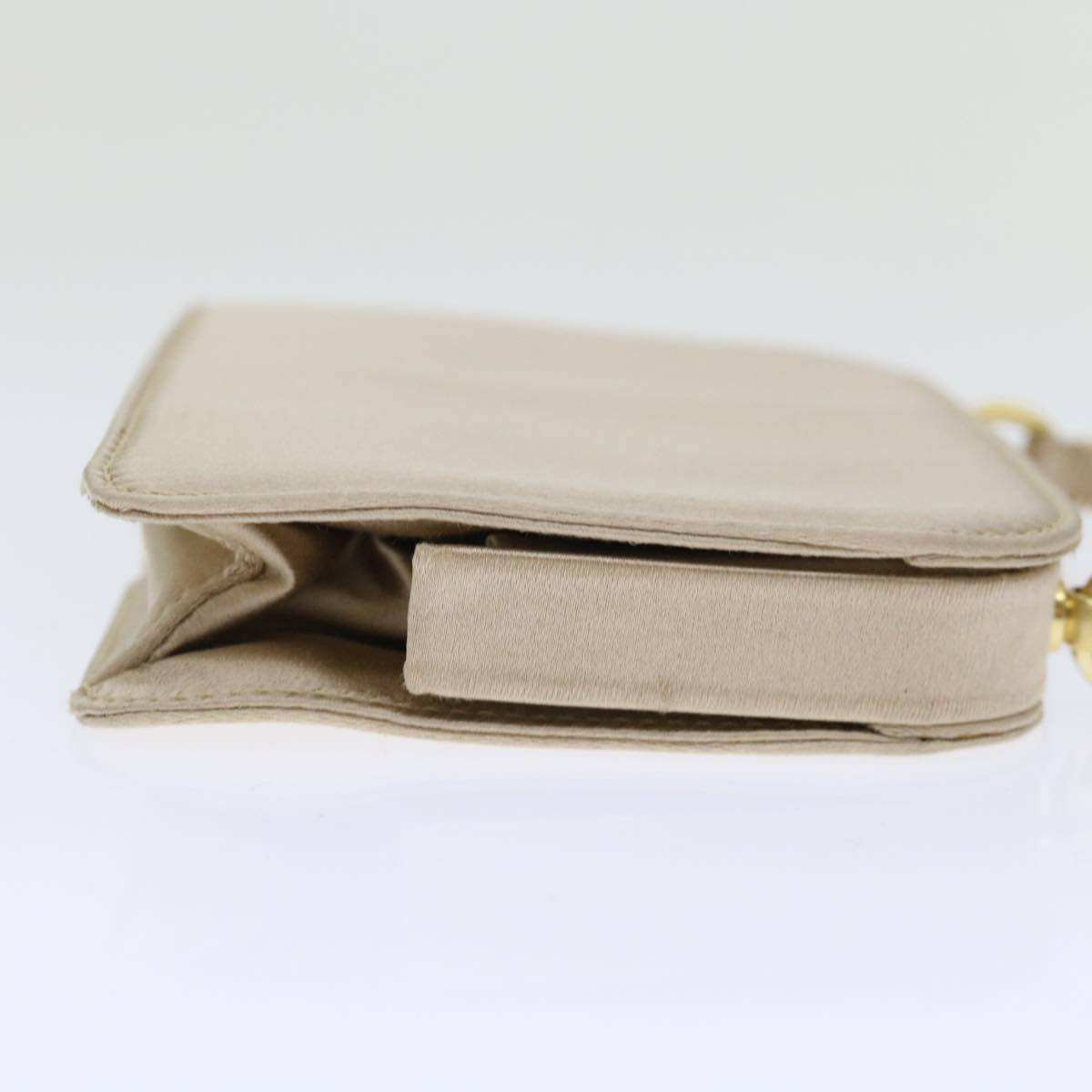 PRADA Hand Bag Satin Gold 70527