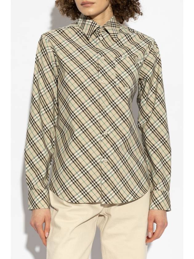 Burberry Burberry Checkered Shirt, Women's, Grey