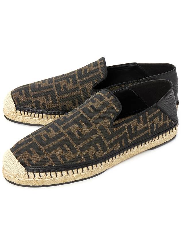 Fendi FF Logo Fabric Espadrilles Brown
