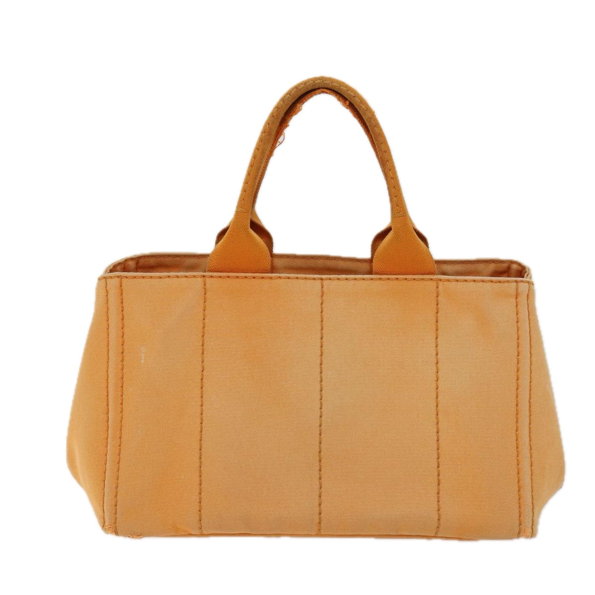 PRADA Canapa MM Hand Bag Canvas Orange 70580