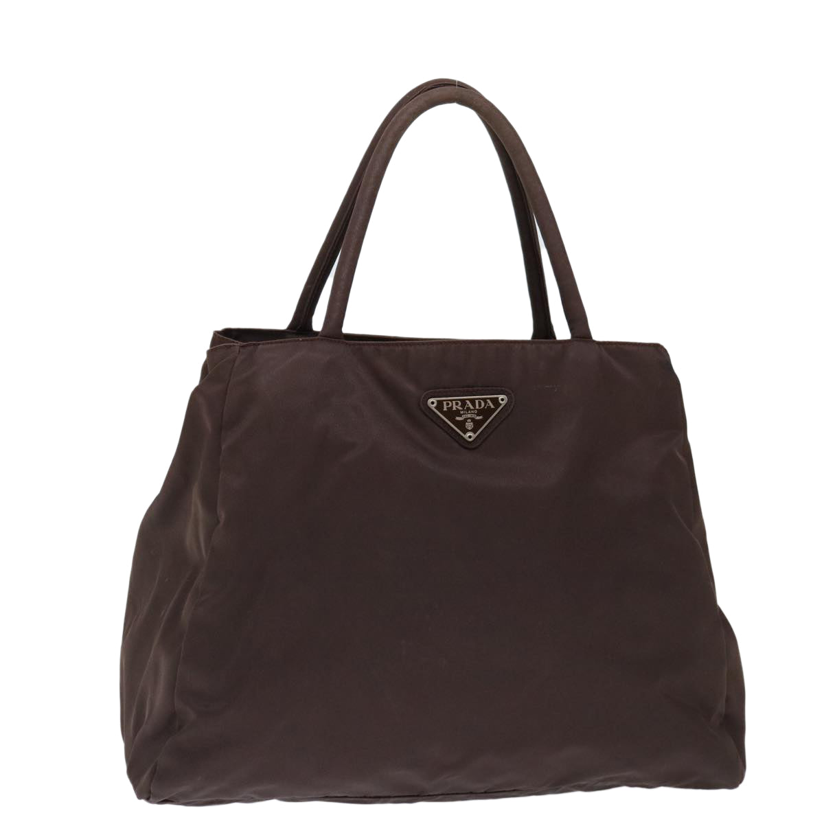 PRADA Hand Bag Nylon Brown 70593