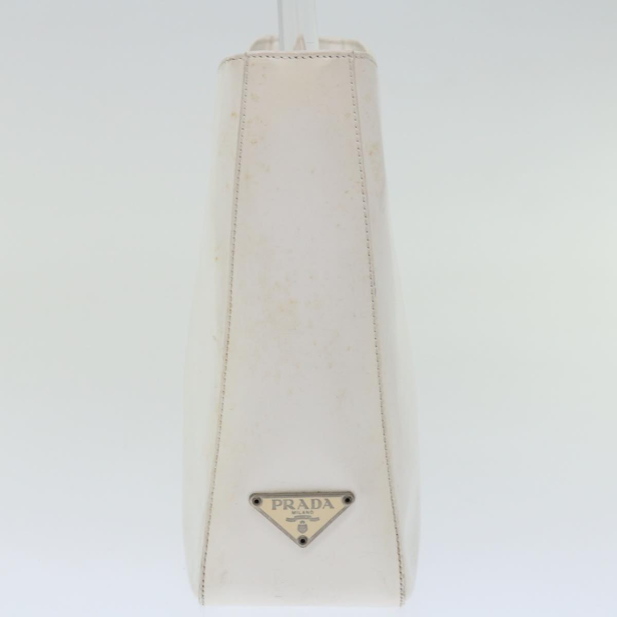 PRADA Shoulder Bag Patent leather White 70671