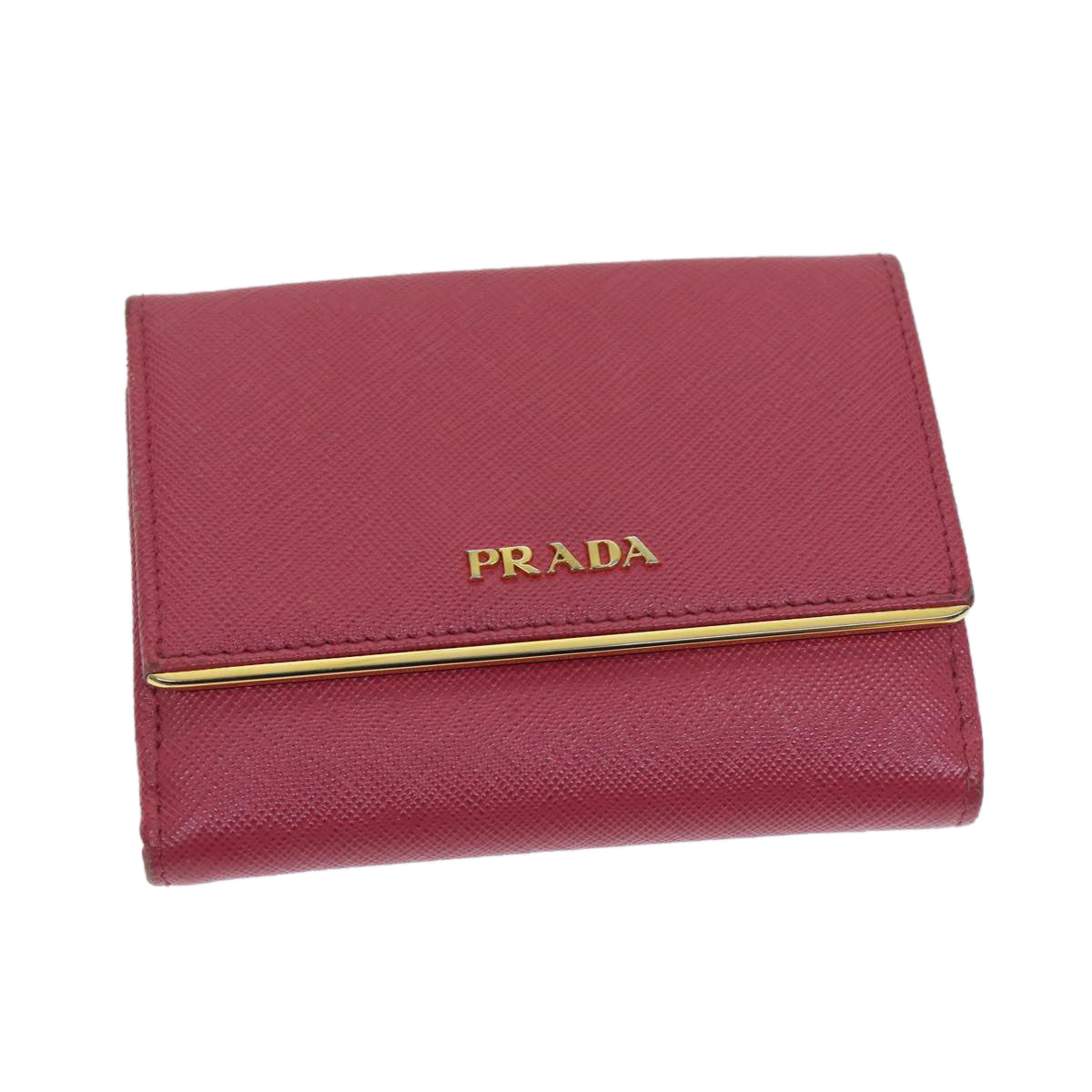 PRADA Wallet Safiano leather Pink 70786