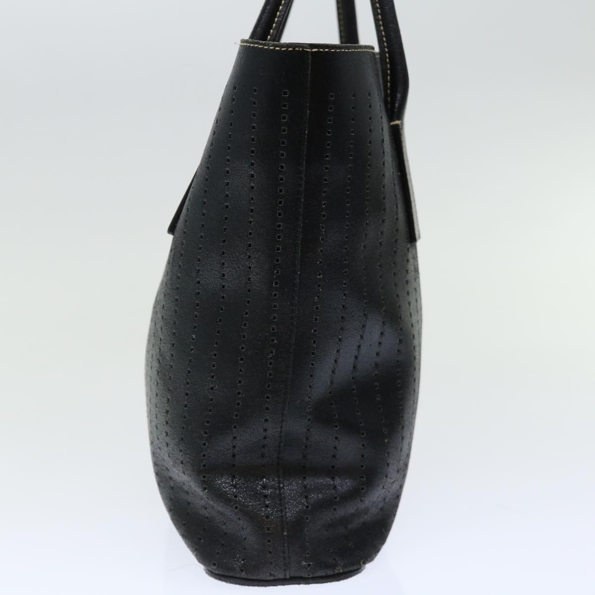 PRADA Hand Bag Leather Black 70865