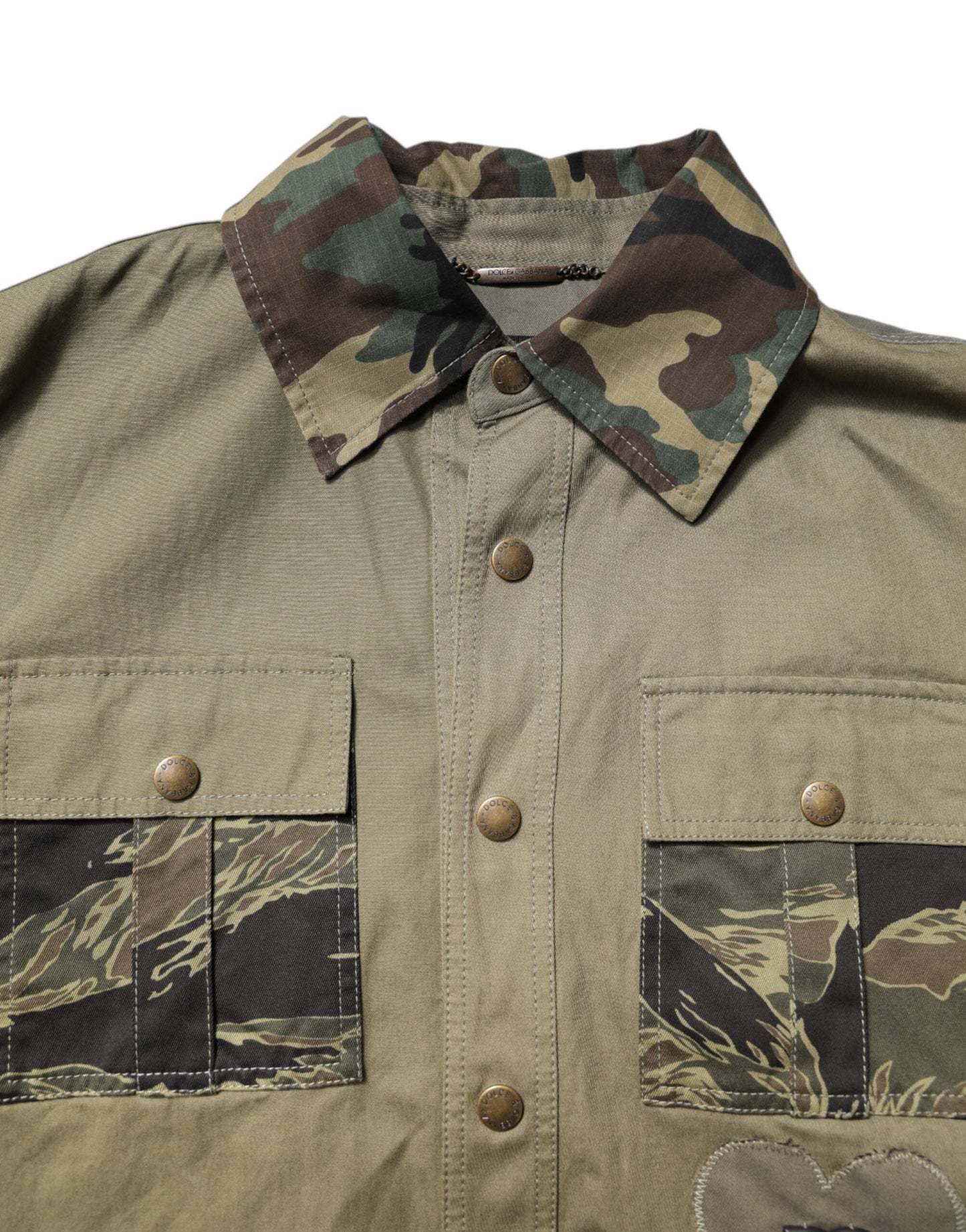 Dolce & Gabbana Brown Cotton Stretch Shirt Pants Casual Men's Set