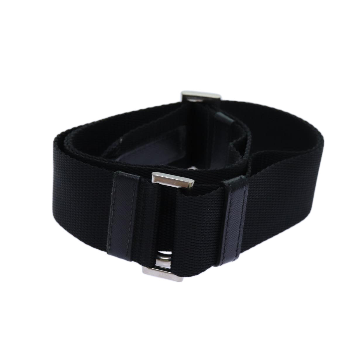 PRADA Adjustable Shoulder Strap Canvas 28.3""-44.9"" Black 70876