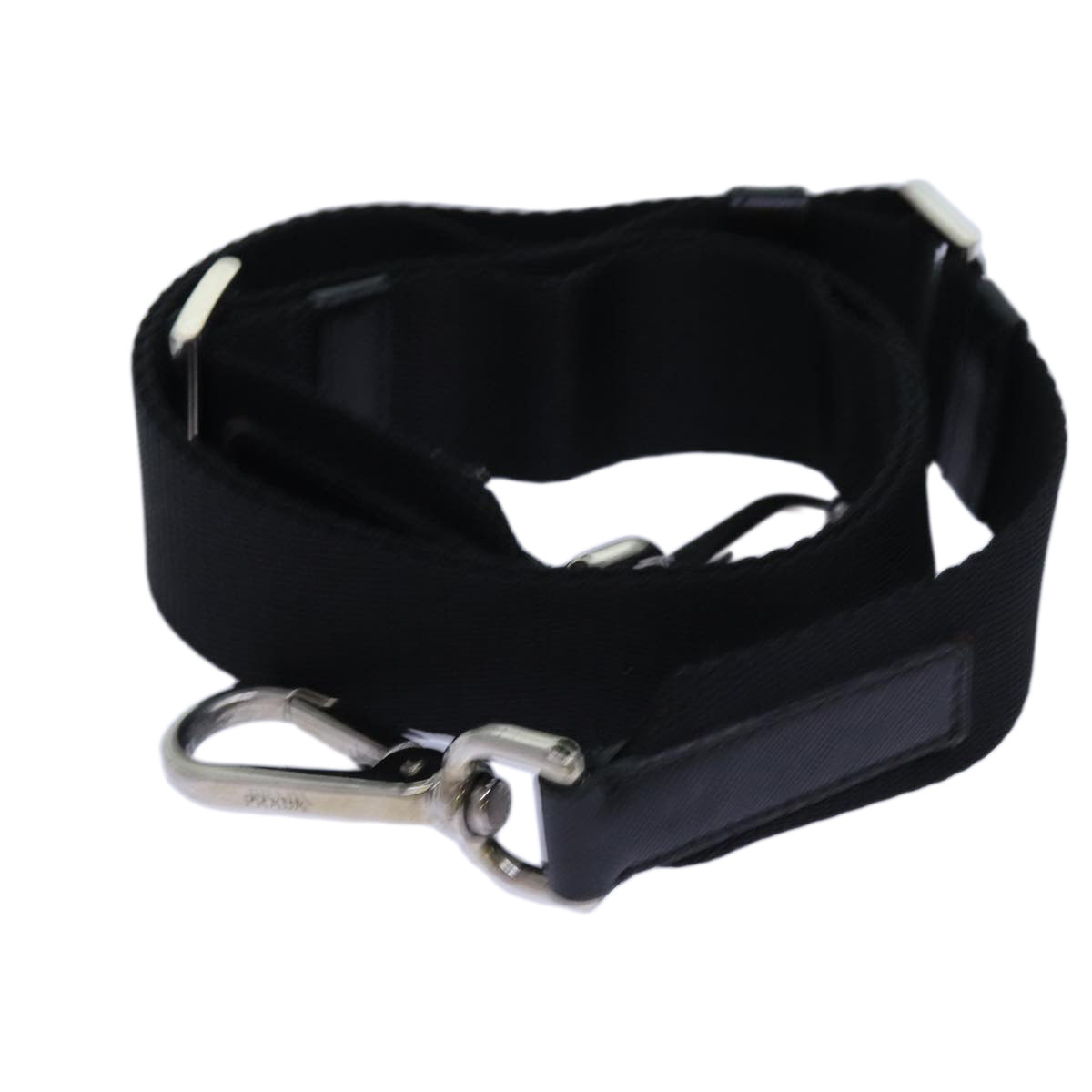 PRADA Adjustable Shoulder Strap Canvas 28.3""-44.9"" Black 70876