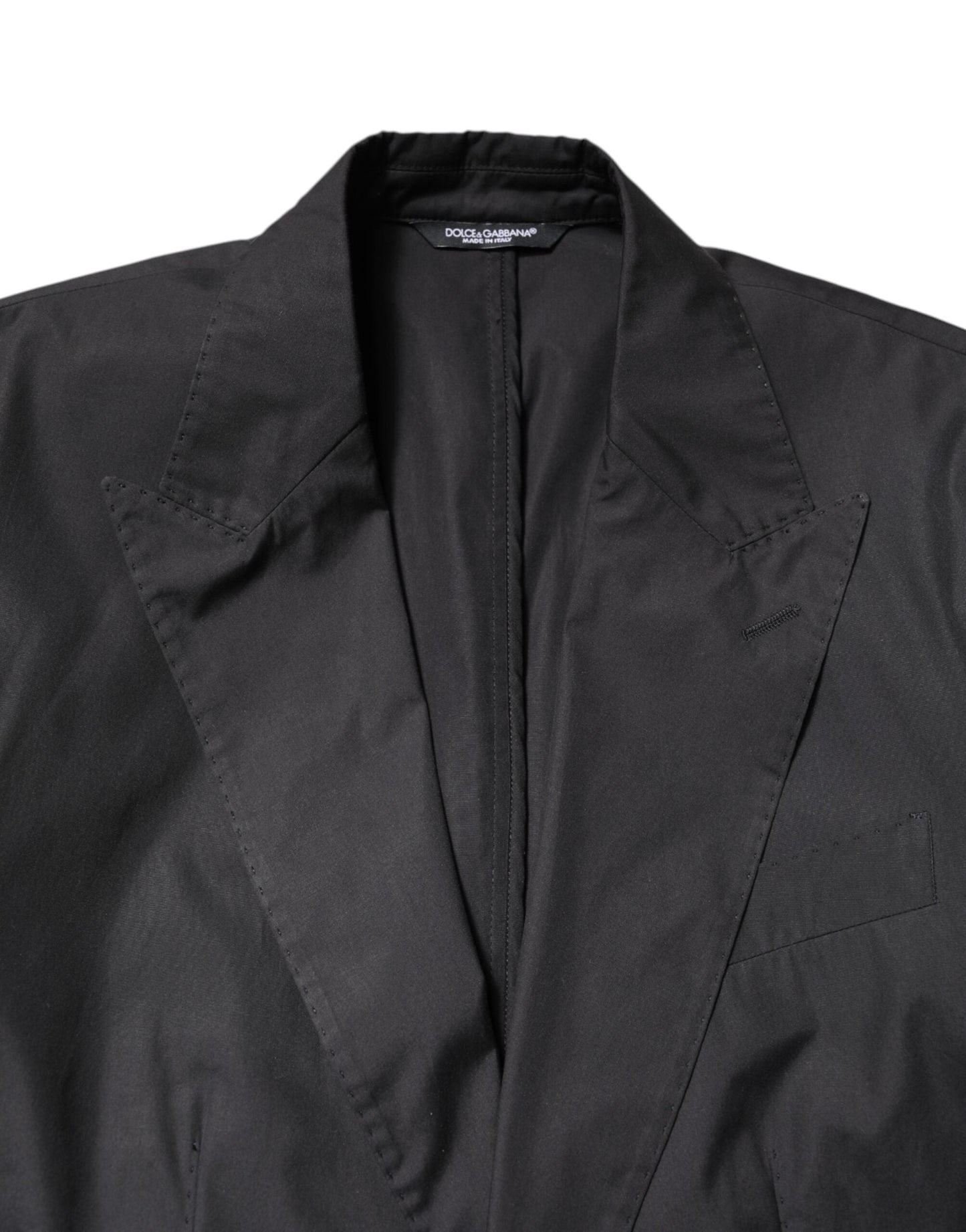 Dolce & Gabbana Black Cotton TAORMINA Formal 2 Piece Men's Suit ()