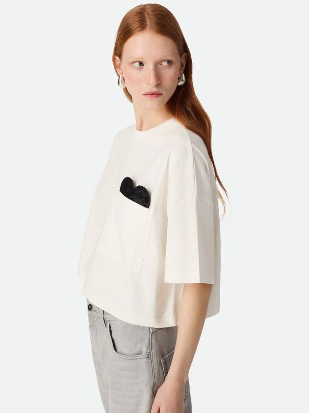 Bottega Veneta Pocket Detail Cotton Short Sleeve T-Shirt White