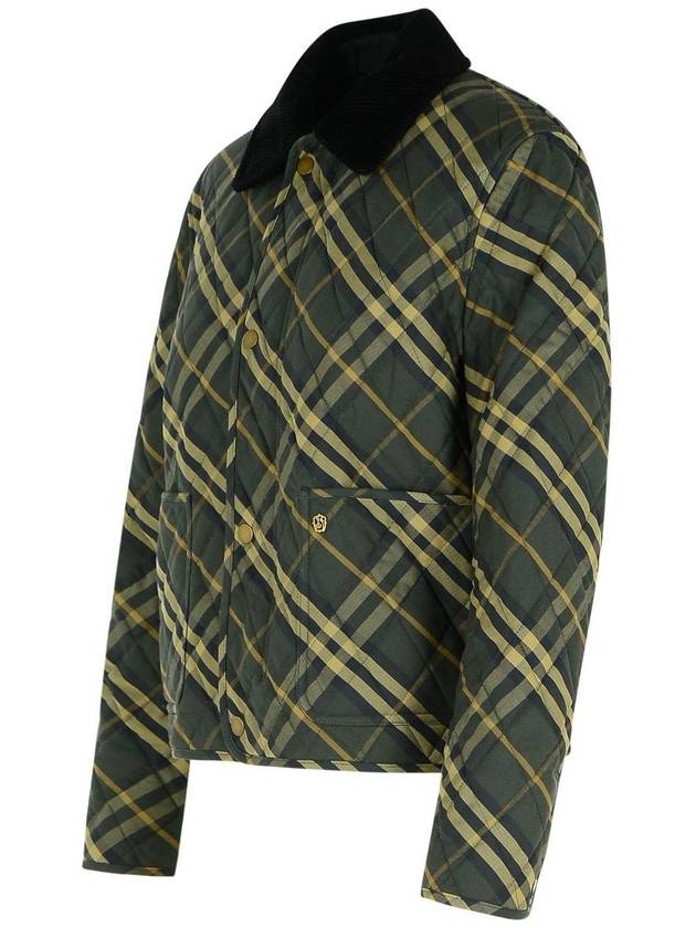 Burberry Barn Checked Quilted Cropped Jacket Shadow