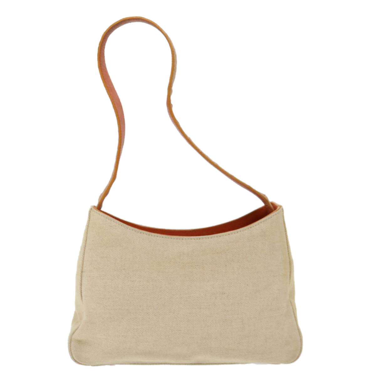 PRADA Shoulder Bag Canvas Beige Orange 71062