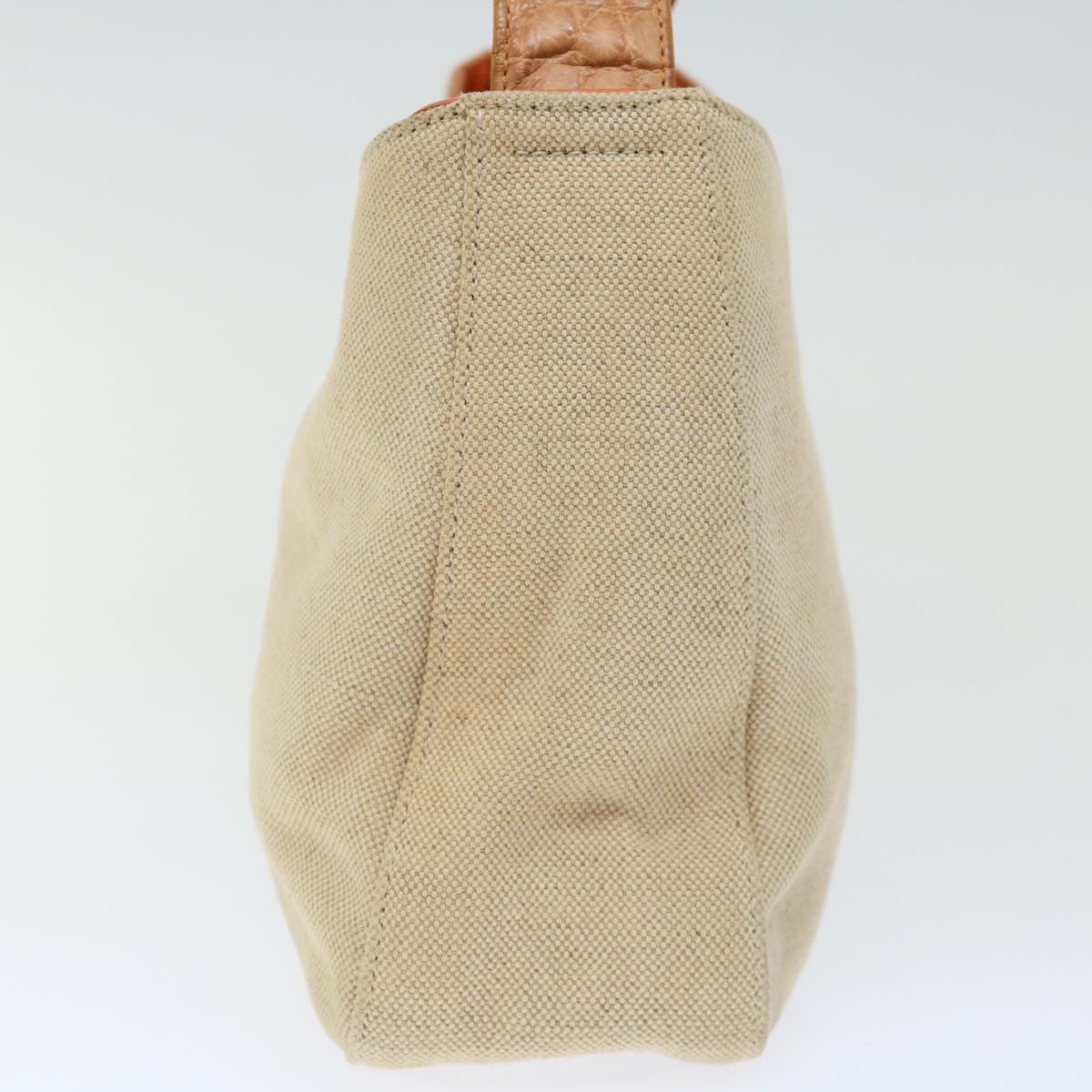 PRADA Shoulder Bag Canvas Beige Orange 71062