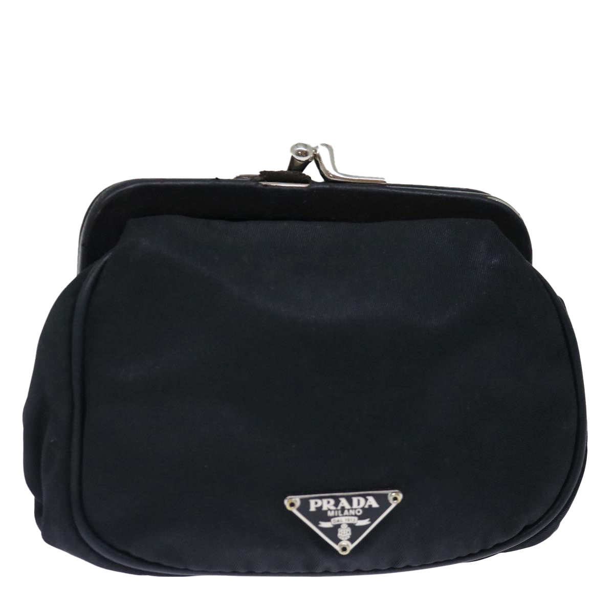 PRADA Coin Purse Nylon Black 71076