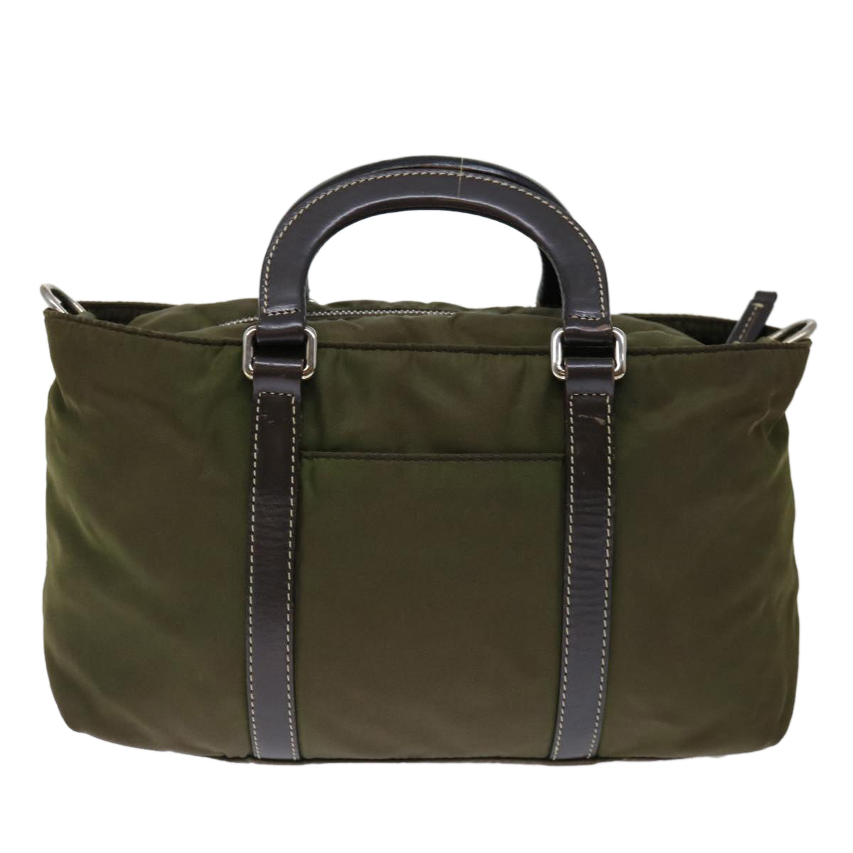 PRADA Hand Bag Nylon 2way Khaki 71095