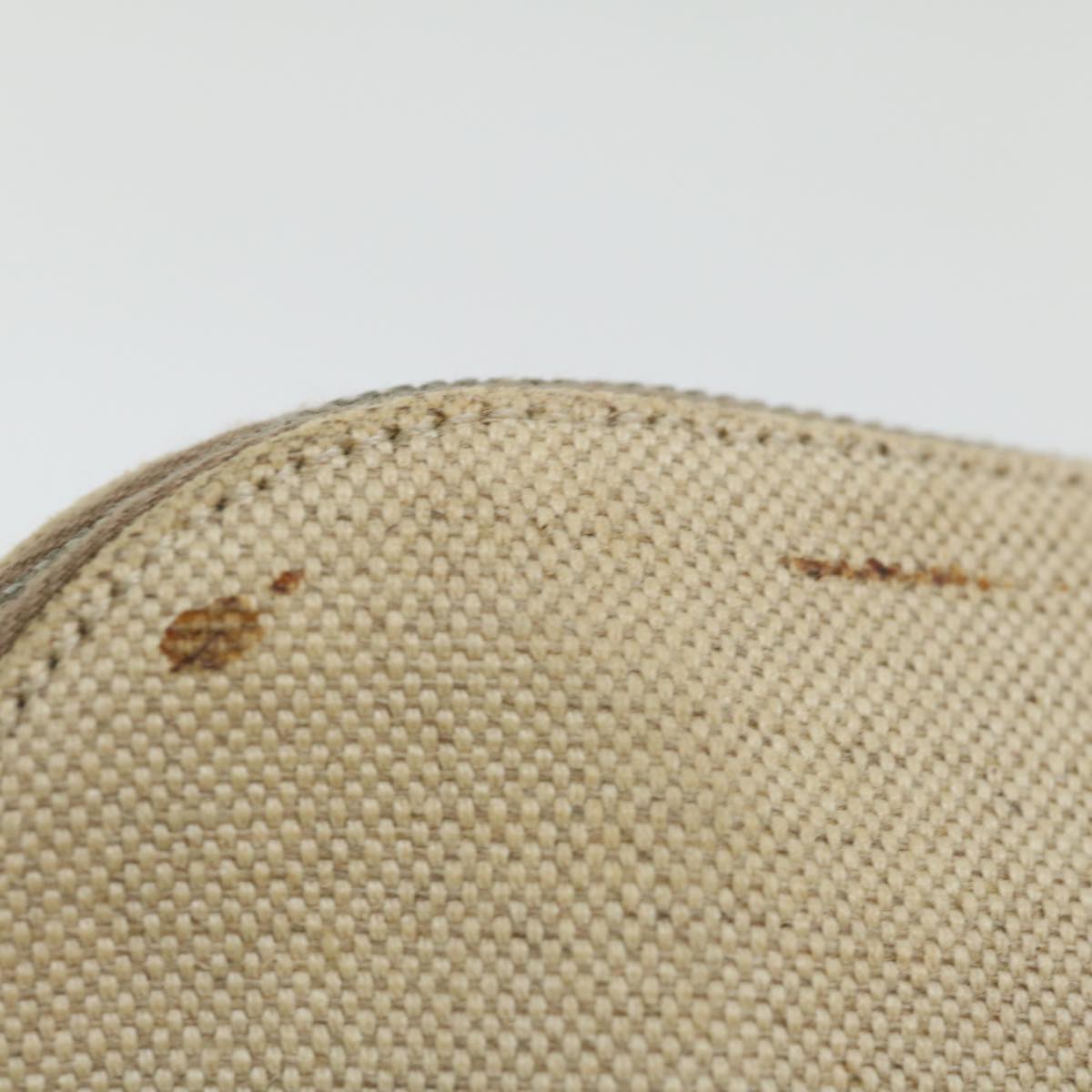 PRADA Hand Bag Canvas Beige Red 71097
