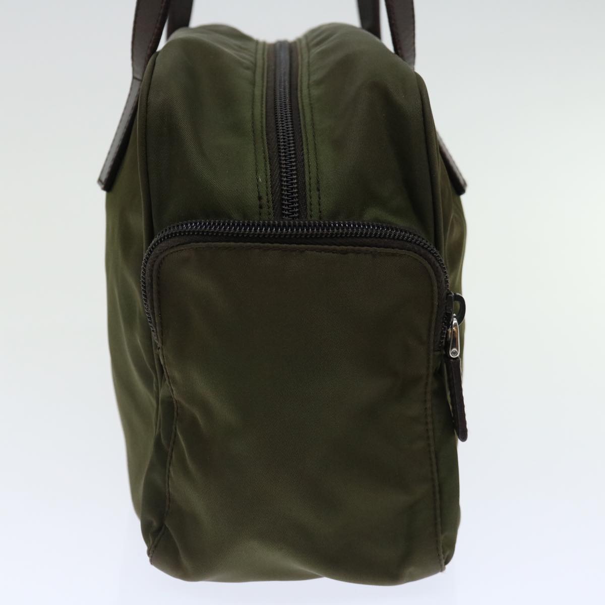 PRADA Hand Bag Nylon Khaki 71181