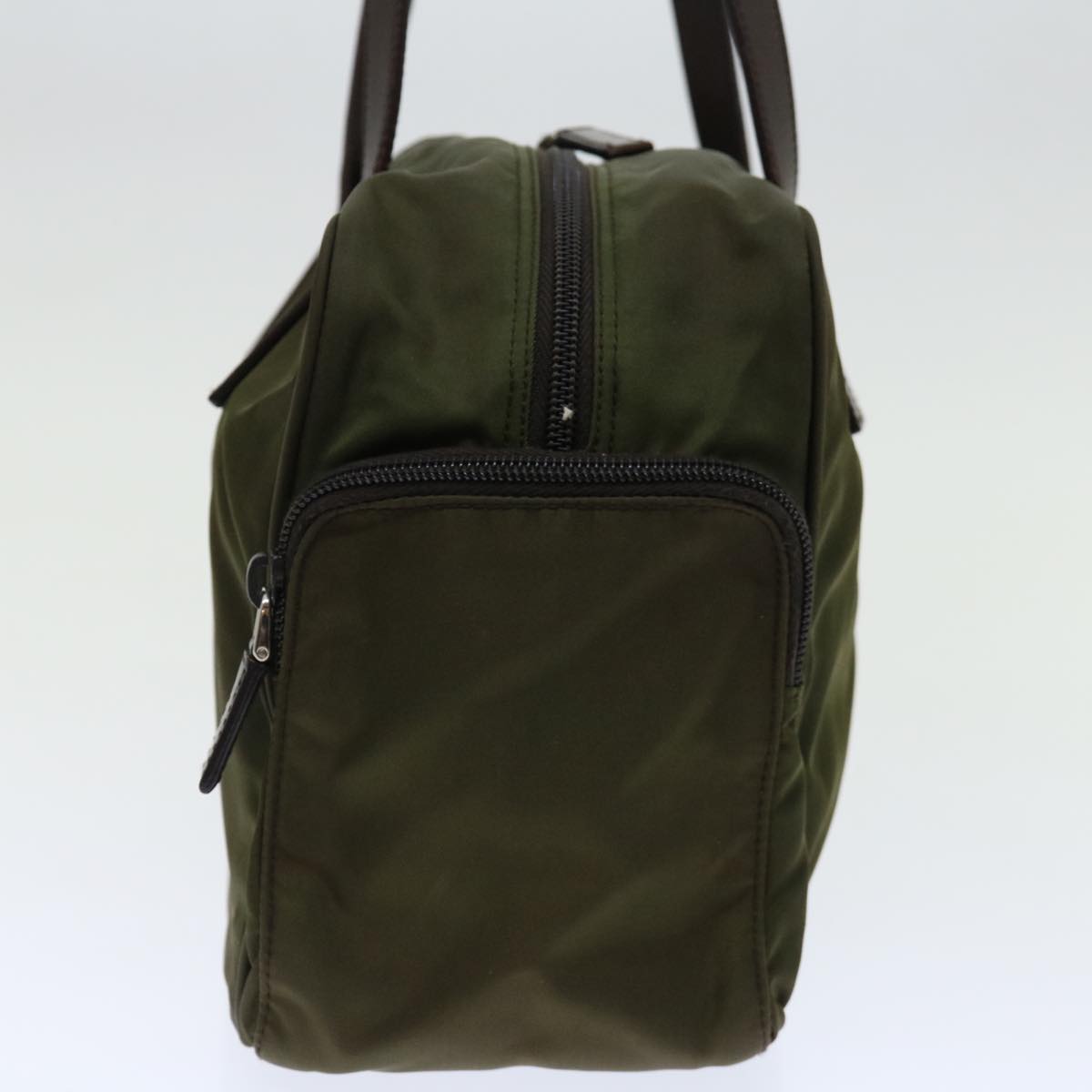 PRADA Hand Bag Nylon Khaki 71181