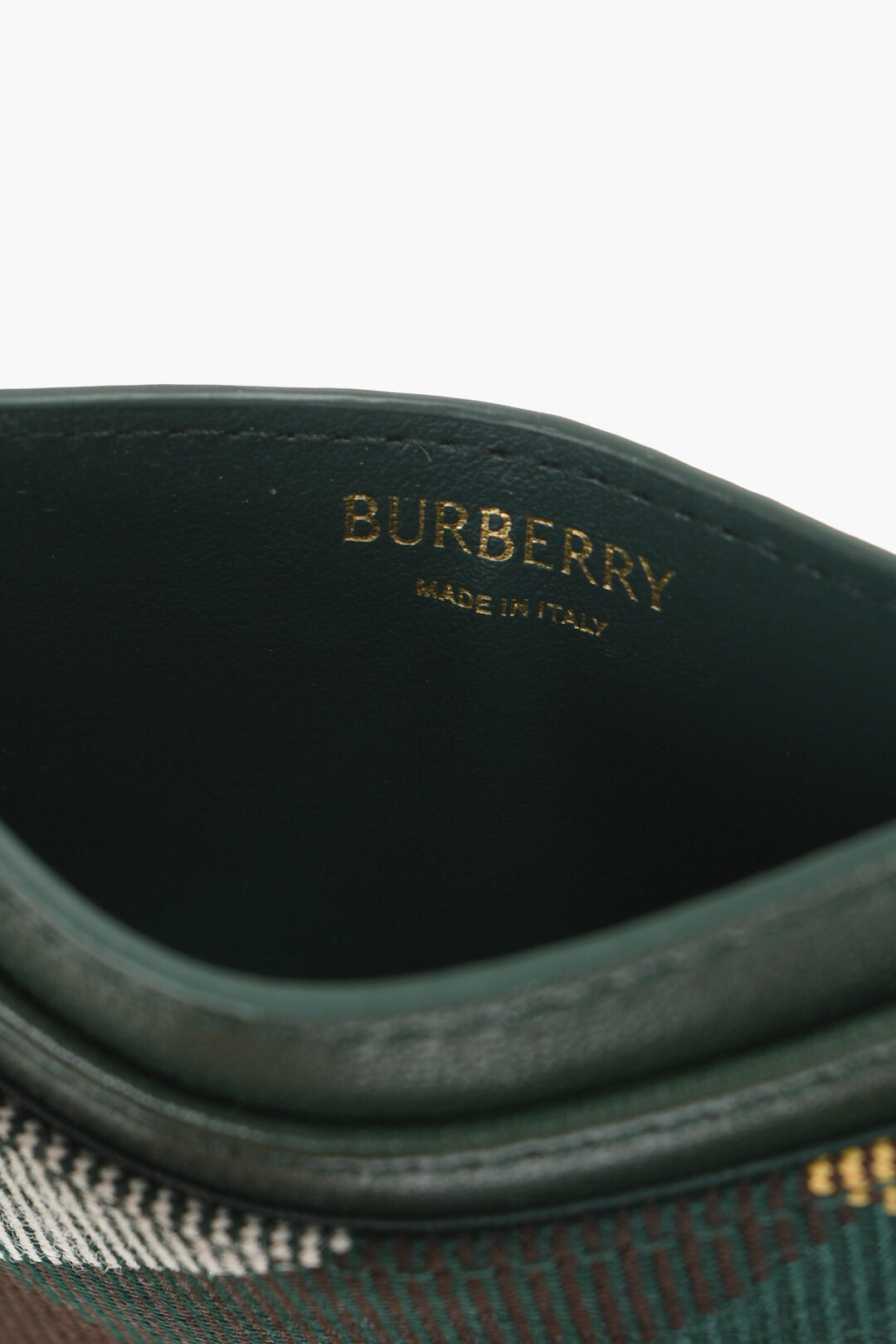 Burberry Checked Leather And Fabric Rocking Horse Card Holder