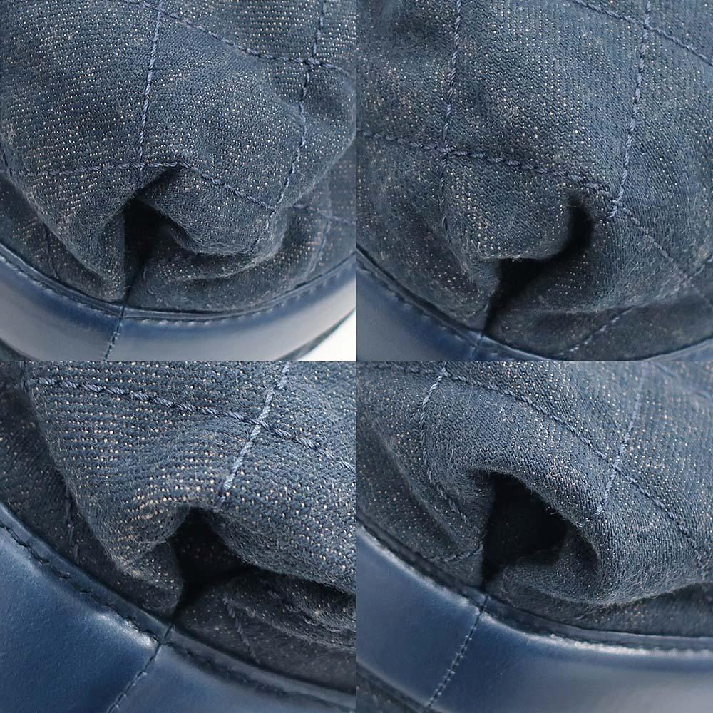 CHANEL Bag Matrasse A93559 Denim/Leather Blue G CC Mark 2WAY Hand/Chain Shoulder Woman 23rd /8-digit Certificate Box
