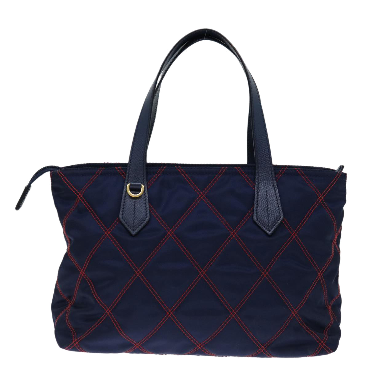 PRADA Hand Bag Nylon 2way Navy Red 71293A
