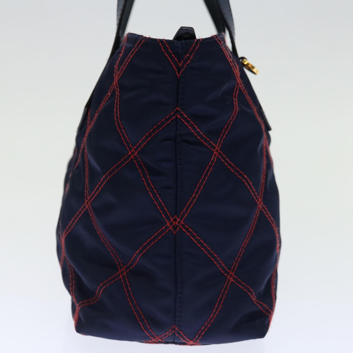 PRADA Hand Bag Nylon 2way Navy Red 71293A