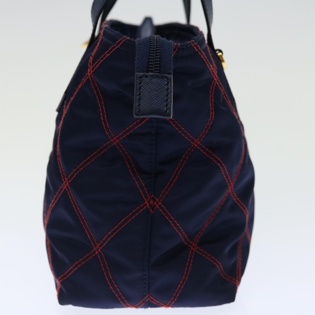 PRADA Hand Bag Nylon 2way Navy Red 71293A