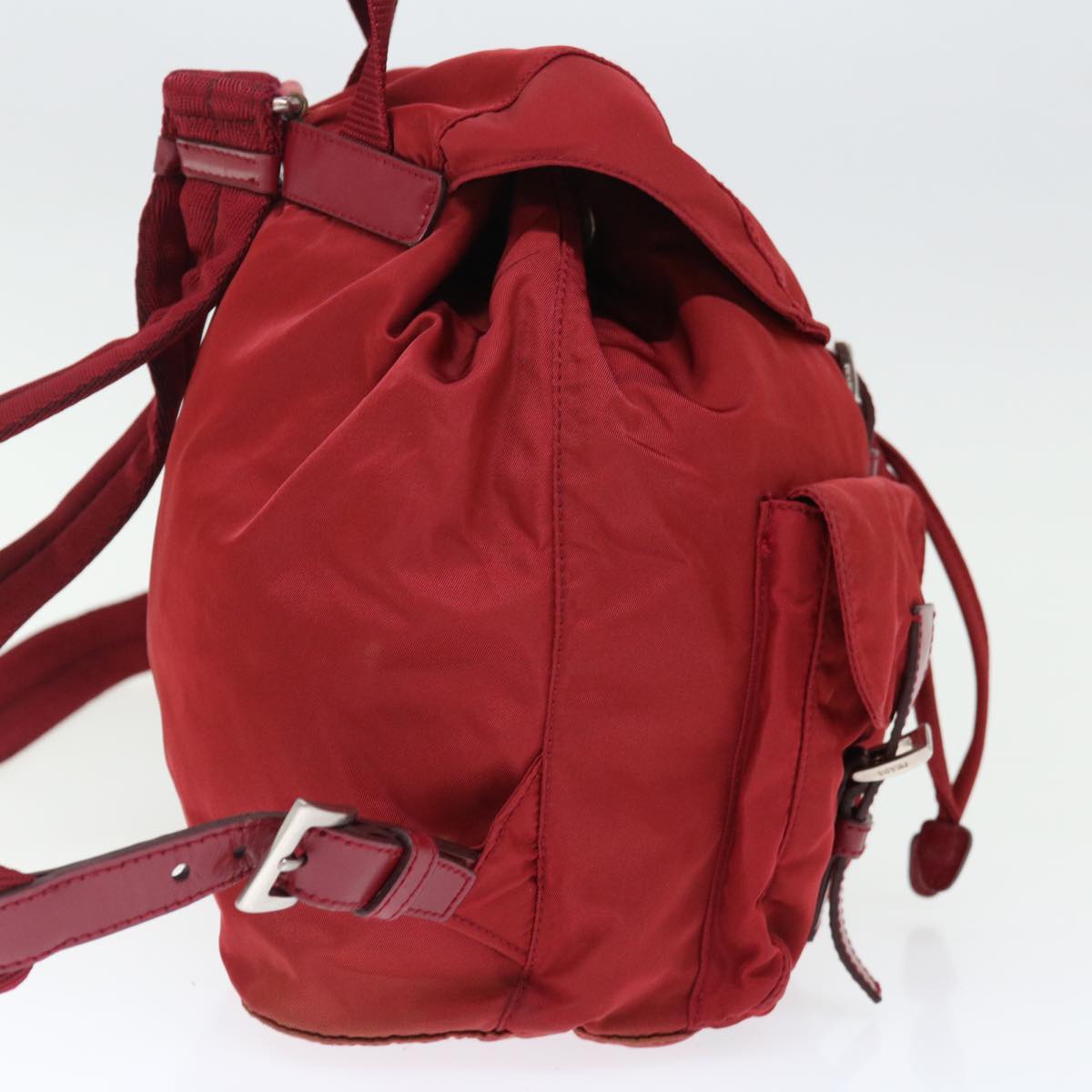 PRADA Backpack Nylon Red 71295