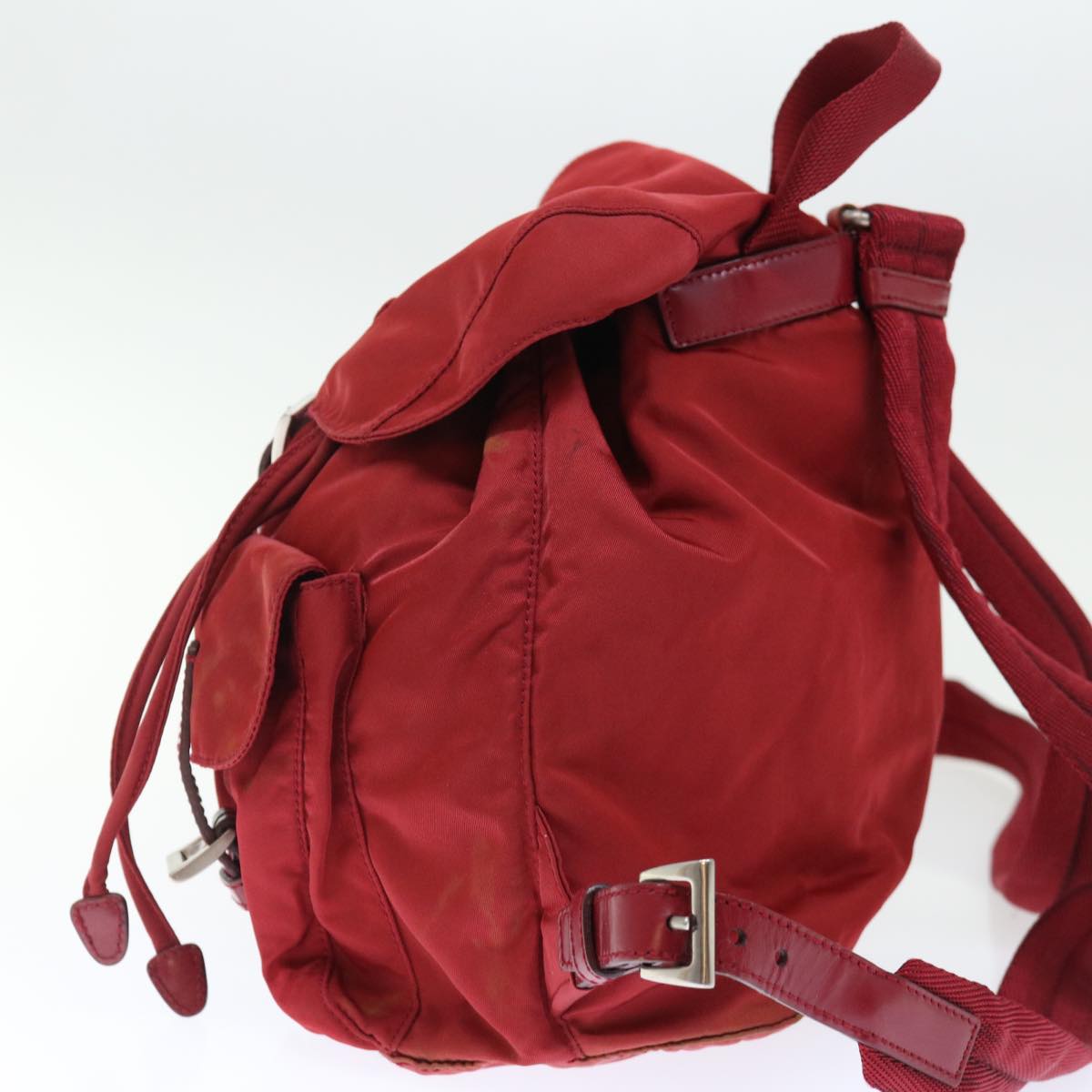 PRADA Backpack Nylon Red 71295