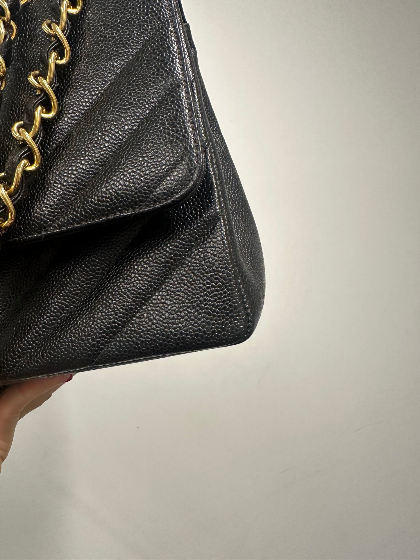 CHANEL- 1995 Straight Flap Jumbo shoulder bag