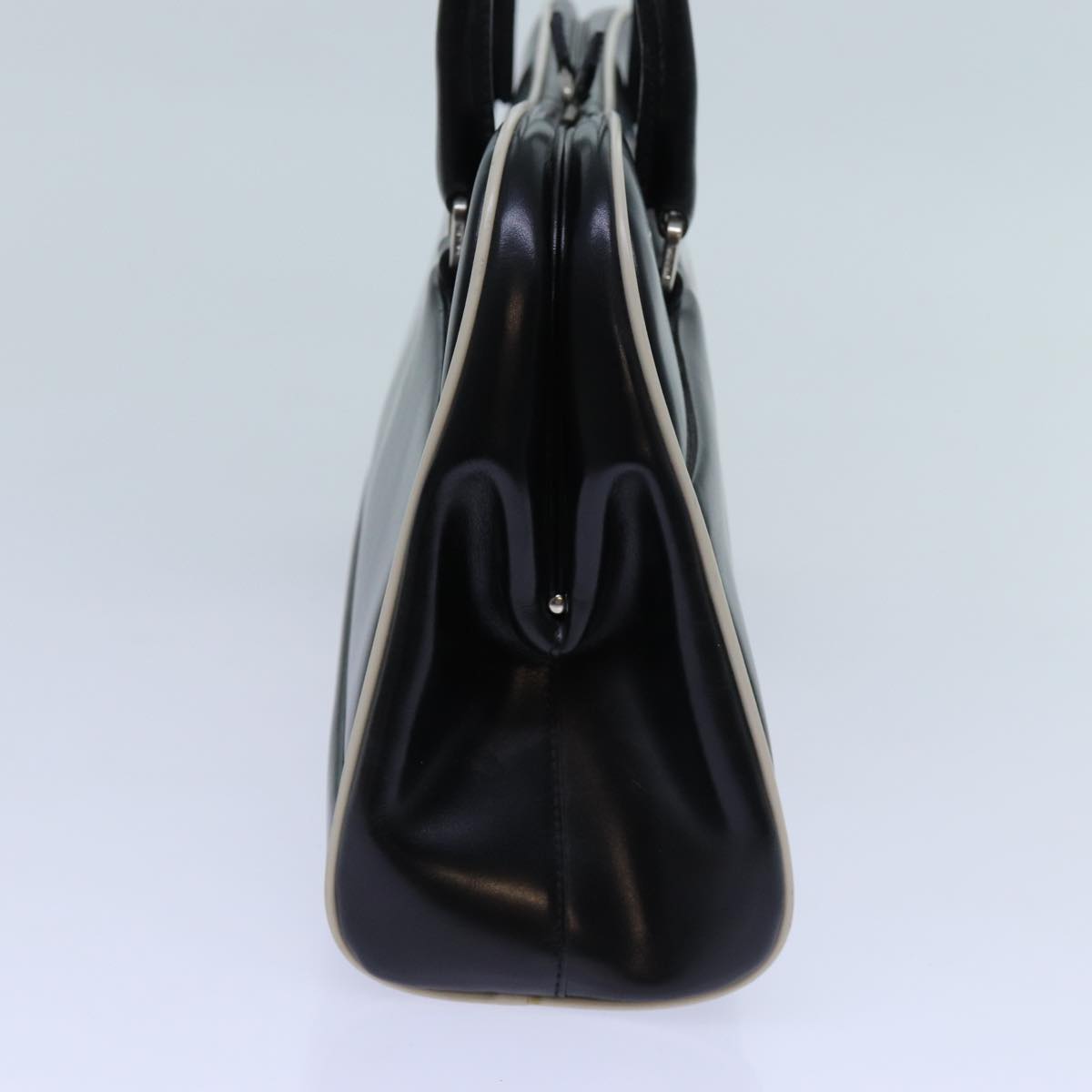 PRADA Hand Bag Leather Black 71493