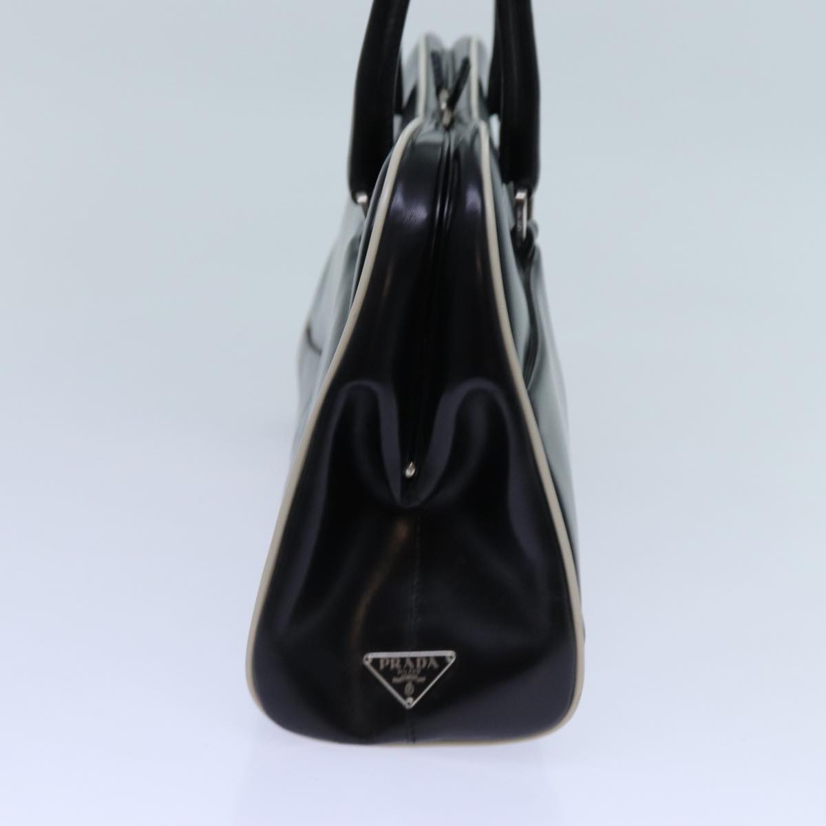PRADA Hand Bag Leather Black 71493