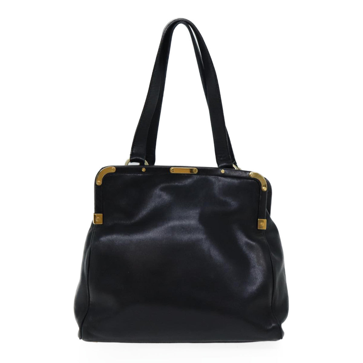 PRADA Tote Bag Leather Black 71494